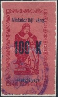 1922 Miskolc ínség bélyeg 100K thjf után nincs pont tévnyomat (7.500)
