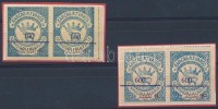 1925 Karcag R.T.V. okirati 2 klf értékű illetékbélyeg párokban (4.600)