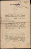 1907 Bérszerződés viaszpecséttel