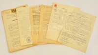 cca 1925-1950 Szentendre, a Budavidéki Villamossági Rt. magánhasználatú távbeszélőhálózatának engedély okiratai, jegyzőkönyvei, több évből összefűzve a kiépítéstő az államosításig