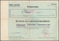 1942 Német birodalmi származási igazolás 'árja' származásról