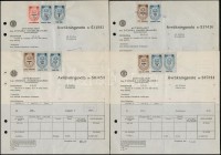 Svéd adóbélyegek részvényforgalmi nyomtatványokon, 12 db