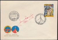 1980 Szovjet-magyar űrrepülés FDC Farkas Bertalan aláírásával