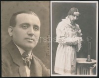 Thúróczy Lajos színész fotólapja autográf aláírással + Tihanyi Béla színészt ábrázoló fotólap