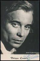 Philippe Lemaire (1927-2004) francia színész aláírt fotója / autograph signed photo, 14x9 cm