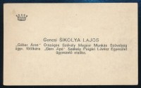 cca 1930-1940 gencsi és keresztúri Sikolya Lajos (?-?) 'Gábor Áron' Székely Magyar Orsz. Munkás Szövetség, 'Szilágyi Erzsébet' Erdélyi Nő Egyesület főtitkárának, 'Bem Apó' Székely Polgári Lövész Egyesület elnökének sorai és