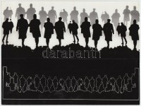 cca 1960-1970  Kurucz János: Variáció című vintage fotómontázs, 18x24 cm