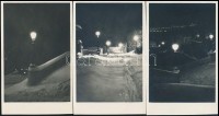 cca 1948 Budapest éjjel, Szabó Lajos (?-?) újpesti fotóművész hagyatékából, 3 db pecséttel jelzett vintage fotó, 14x9 cm