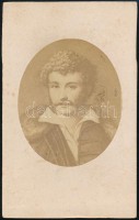 cca 1860-1870 Kisfaludy Károly (1788-1830) író fénynyomatos képe, 10,5×6,5 cm