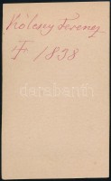 cca 1860 Kölcsey Ferenc (1790-1838) költő, fénynyomat, 10,5×6,5 cm