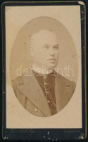 cca 1885 Zimándy Ignác (1831-1903) politikai író, keményhátú fotó, 10,5×6 cm