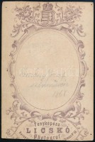 cca 1860-1870 Tamássy József (1837-1892) magyar színész, portérfotó Licskó műterméből, alja levágva, 9×6 cm