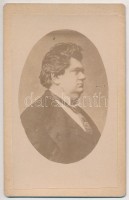 Csiky Gergely (1842-1891) drámaíró eredeti fotója  vizitkártya méretben 7x11 cm