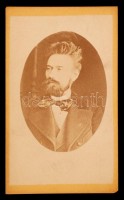 Tóth Ede (1844-1876) színműíró eredeti fotója  vizitkártya méretben 7x11 cm