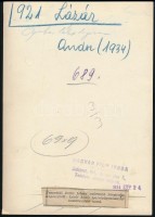 1934 Lázár Andor (1882-1971) igazságügy-miniszter leleplezi Nagyatádi Szabó István szobrát, feliratozott fotó, 18×13 cm