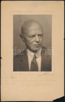 Alapi Henrik (1859-1945) orvos, kartonra kasírozott fotó, 15×10 cm