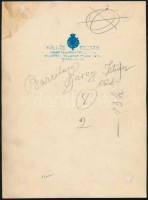 1928 Bárcziházi Bárczy István (1882-1952 miniszterelnöki hivatal államtitkár-helyettese, fotó Kallós Oszkár műterméből, hátoldalán feliratozva, 23x17 cm