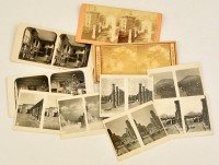 cca 1900 10 db sztereofotó, nagyrészt Pompeii-ről, különböző méretben