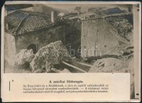 1914 Szicília, földrengés. Korabeli sajtófotó hozzátűzött szöveggel, 12x16 cm /  Sicilia, earthquake. press photo, 12x16 cm