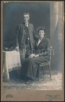 cca 1890 Osztrák polgári öltözetű pár / Austrian citizens. 11x17 cm