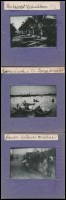 cca 1910Japán katonai zenekar, Djibouti, Számpánok. 3 db üveg pozitív / cca 1910 3 vintage glass positive photos: Japanese military band, Djibouti, Vu-Tuna river. 9x9 cm