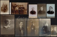 cca 1900-1920 Kolozsvár, Szongott család fotói, 17 db, vegyes méretben