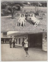 cca 1960 30 db vegyes fotó tétel, közte német, cseh városképek, 11x17 és 23x17 cm közti méretben