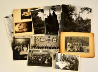 cca 1930-1940 Vegyes fotó tétel, összesen 10 db, köztük, Gerőffy Elisahbeth táncosnő, Városliget, bál és bálozók, hentesek a vágóhíd előtt, köztük jelzettek, 11x16 és 23x29 cm közti méretben