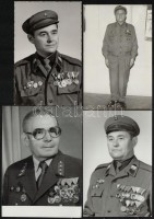 cca 1960-1980 Munkásőrséggel kapcsolatos fotótétel, 9 db fotó, köztük tablóképek, csoportképek, 9x14 és 17,5x24 cm