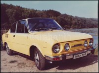 cca 1970-1980 Škoda 110 R típusú autó, fotó, 17,5×24 cm
