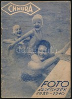 1939 Chmura Foto 1939-1940. Árjegyzék. Bp.,1939, Athenaeum, 23 p. Kiadói papírkötés.