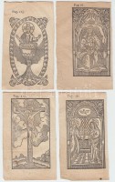 cca 1800 4 db fametszetes szentkép, 9×5 cm