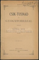 1885 Brassó, Pawelka Ernő:  Csík-Tusnád és gyógyforrásai, 33p
