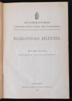 1895-1901 Böckh János: Igazgatósági Jelentés. Különlenyomat a Magyar Kir. Földtani Intézet 1894-1899. évi jelentéséből. Bp., 1895-1901, Franklin-Társulat, 35+26+25+28+26+25 p. Átkötött félvászon kötés, kissé fakó gerinccel,