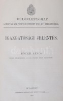 1895-1901 Böckh János: Igazgatósági Jelentés. Különlenyomat a Magyar Kir. Földtani Intézet 1894-1899. évi jelentéséből. Bp., 1895-1901, Franklin-Társulat, 35+26+25+28+26+25 p. Átkötött félvászon kötés, kissé fakó gerinccel,