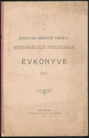 1901 A kolozsvári kereskedő társulat betegsegélyező pénztárának évkönyve. Szakadással. 16p.