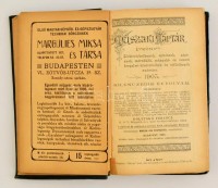 1905 Műszaki naptár. 9. évf. Szerk.: Doletsko Ferenc. Bp.,1905, 'Pátria'. Korabeli reklámokkal. Kiadói egészvászon-kötés, kopott borítóval, egy hiányzó lappal, egy lap és egy kihajtható illusztráció kijár.