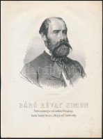 Révay Simon, báró (1820-1880) Túróc vármegye  főispánja kőnyomatos képe. Marastoni József munkája / Lithographic image 21x27 cm