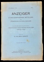 1916  Anzeiger der Ethnographischen Abtheilung des Ungarischen National-Museums. 1909 VIII. évf. I. félév. Szerk.: Dr. Semayer Vilibald. Bp.-Leipzig, 1916, Magyar Nemzeti Múzeum-Karl W. Hiersemann. Kiadói papírkötés, német nyelven,