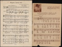 1919-1941 Vegyes nyomtatván tétel, 4 db: kotta, Előre képes hetilap VI. évf. 28. sz., Ferences Közlöny 1925 11. sz.