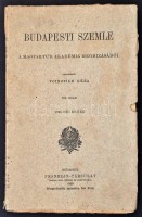 1928 Budapesti Szemle. Szerk.: Voinovich Géza. 1928 január-február, április-május, augusztus, december, 602-603, 605-606., 609-613. számok. Bp., 1928, Franklin-Társulat. Kiadói papírkötés, 606., 609., 611.,612. számok felvágatlan