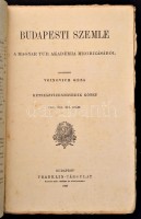 1928 Budapesti Szemle. Szerk.: Voinovich Géza. 1928 január-február, április-május, augusztus, december, 602-603, 605-606., 609-613. számok. Bp., 1928, Franklin-Társulat. Kiadói papírkötés, 606., 609., 611.,612. számok felvágatlan