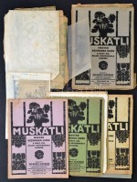 1931-1932 Muskátli 8 száma, I. évf. 1.,3.,5.-10.Szerk.: Zulawsky Elemérné. 3 számban 4 melléklettel, valamint 8 további melléklettel, néhány kézi rajzolású mintával. Az I. évf. 1. szám széteső állapotban, a mellékletek egy