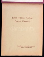 Szent Rókus Kórház Orvosi Kaszinó  cca 1933. Rajzolta és linóleumba metszette Dönczy Lukács Ödön. 46 db hártyapapírral elválasztott linóleummetszetet tartalmazó zsinórfűzött füzet. A kórház orvosainak arcképei. Néhány