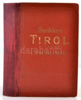 Karl Baedeker: Tirol, Voralberg, Etschland. Westliches teile von Salzburg, und von Kärenten. Handbuch für Reisiende. Leipzig, 1929, Verlag von Karl Baedeker, LVI+556 p. 39. kiadás. Kiadói aranyozott egészvászon kötés, javított gerinccel,