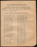 1942 A Magyar Kerékpáros Szövetség hivatalos tájékoztatója 1942. évre. Összeállította: Szittya Rezső.  Benne a szövetség elnökségének és tisztikarának, valamint tagjainak névsorával. Papírkötés, foltos, hullámos lapokkal,