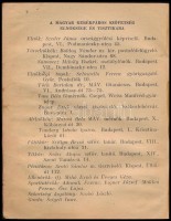 1942 A Magyar Kerékpáros Szövetség hivatalos tájékoztatója 1942. évre. Összeállította: Szittya Rezső.  Benne a szövetség elnökségének és tisztikarának, valamint tagjainak névsorával. Papírkötés, foltos, hullámos lapokkal,