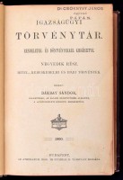 Dárday Sándor: Igazságügyi törvénytár. Rendeletek- és döntvényekkel kiegészítve. IV. rész. Hitel-, kereskedelmi és ipari törvények. Bp.,1900, Athenaeum. Kiadói aranyozott egészvászon-kötés, kopottas, kissé sérült gerinccel.