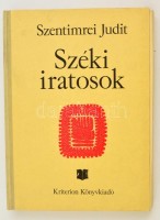 Szentimrei Judit: Széki iratosok. Bukarest, 1982. Kriterion. 46t. Egészvászon mappában. A táblákat Haáz Sándor, a szövegközti rajzokat Haáz Katalin készítette. A fényképek a szerző és Szabó Tamás felvételei.