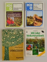 4 db kertészeti szakkönyv: Bálint György: Gyümölcskert; Jeszenszky Árpád: Oltás, szemzés, dugványozás; Franck: Öngyógyító kiskert; Bruns: 100 ötlet kertészeknek. Példányonként változó, jó állapotban.